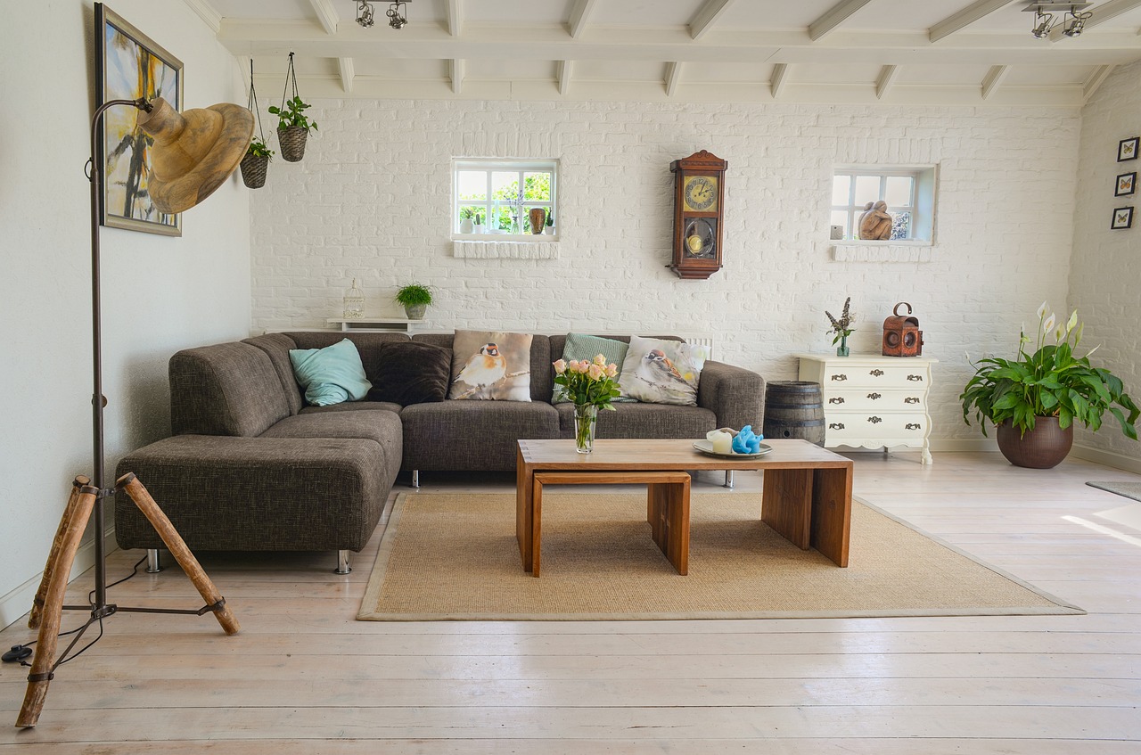 Gezellige woonkamer in herfsttinten. Gezellige woonkamer in herfsttinten.